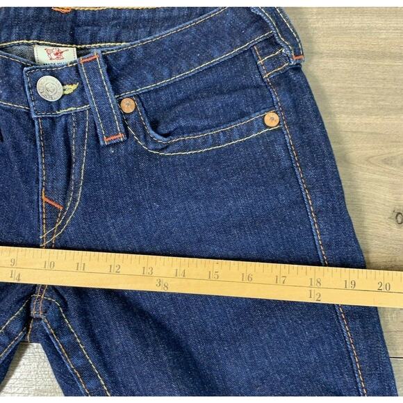 True Religion Womens Jeans Joey Low Rise Flare Stretch Dark Wash Size 28 - Picture 5 of 9